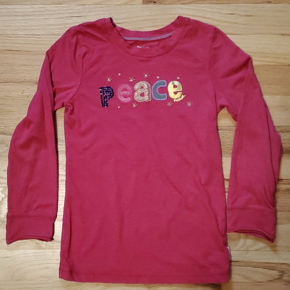🍭Girls Oshkosh l/s dark pink shirt